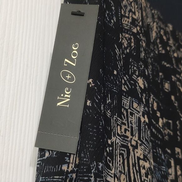 Nic+Zoe multicolor tan black blue skirt Sz S NWT - Picture 6 of 8